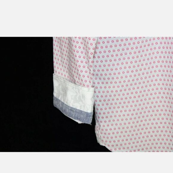 TED BAKER LONDON MENS SIZE 5 /XL LONG SLEEVE BUTTON FRONT FLIP CUFF SHIRT - Picture 6 of 8